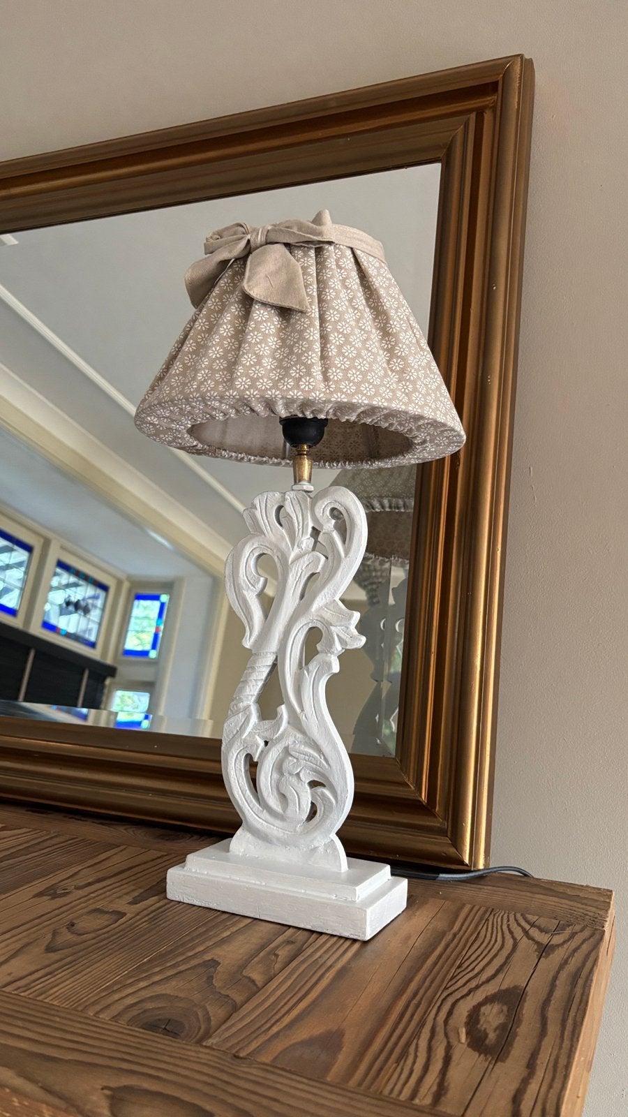 Leuke witte tafellamp (zonder kap), Ophalen of Verzenden, Zo goed als nieuw