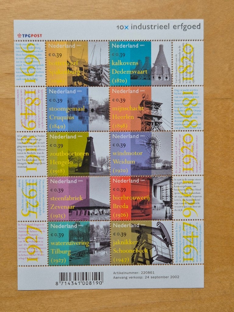 NVPH 2104 - Velletje Industr. Erfgoed 2002 - postfris - mooi, Ophalen of Verzenden, Na 1940, Postfris