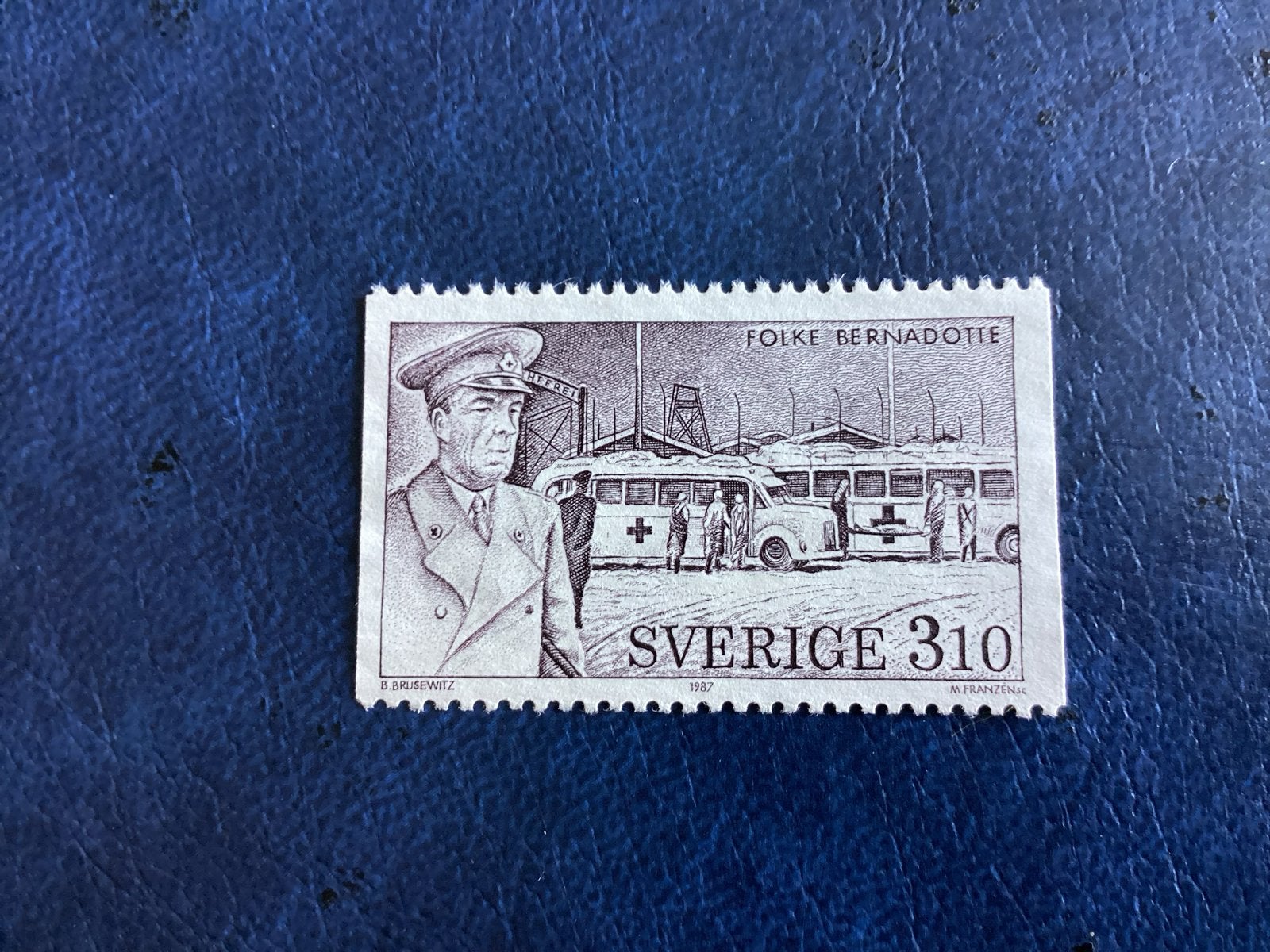 Zweden 1987- Mi.1445- Folke Bernadotte, Ophalen of Verzenden, Zweden, Gestempeld