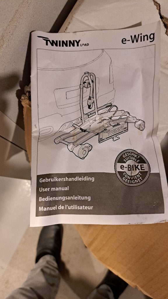 Twinnyload E-Wing, Ophalen, Gebruikt, 2 fietsen, Trekhaakdrager