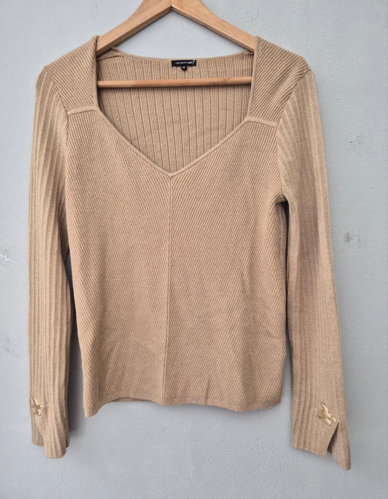 Caroline biss dun gebreide trui nieuw, Kleding | Dames, Maat 38/40 (M), Bruin, Verzenden, Nieuw