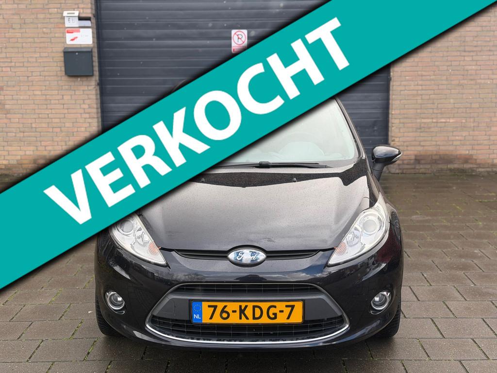 Ford Fiesta 1.4 Titanium Apk cruise Control Clima elektrisch, Voorwielaandrijving, Euro 5, Stof, Zwart