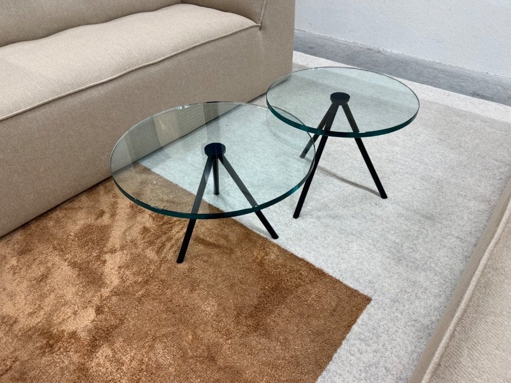 2 Nieuw Beek Maupertuus Salontafelset Design Tafel D50 &, Minder dan 45 cm, Rond, Nieuw, Glas