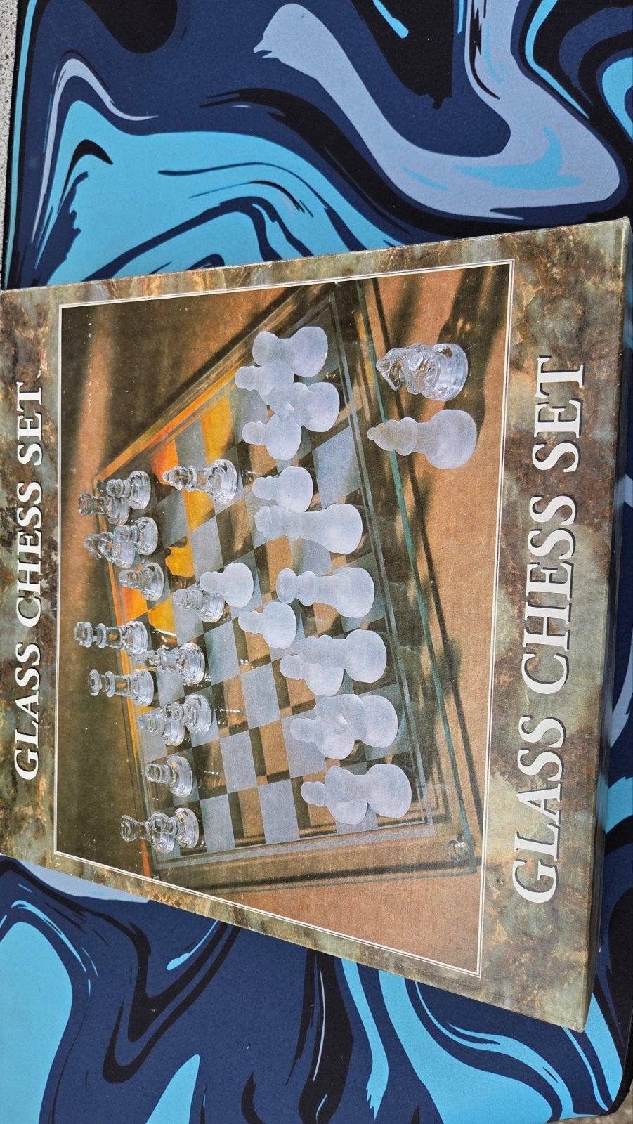 Glazen Schaakspel - Compleet met Glazen Stukken, Een of twee spelers, Ophalen of Verzenden, Zo goed als nieuw
