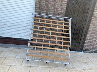 Bagagerek grijs met houtlatten, Ophalen of Verzenden