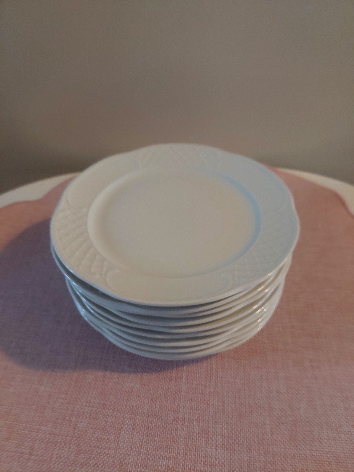 Villeroy&Boch Redoute weiss 10 gebaksbordjes, Ophalen of Verzenden, Zo goed als nieuw, Porselein, Bord of Schaal