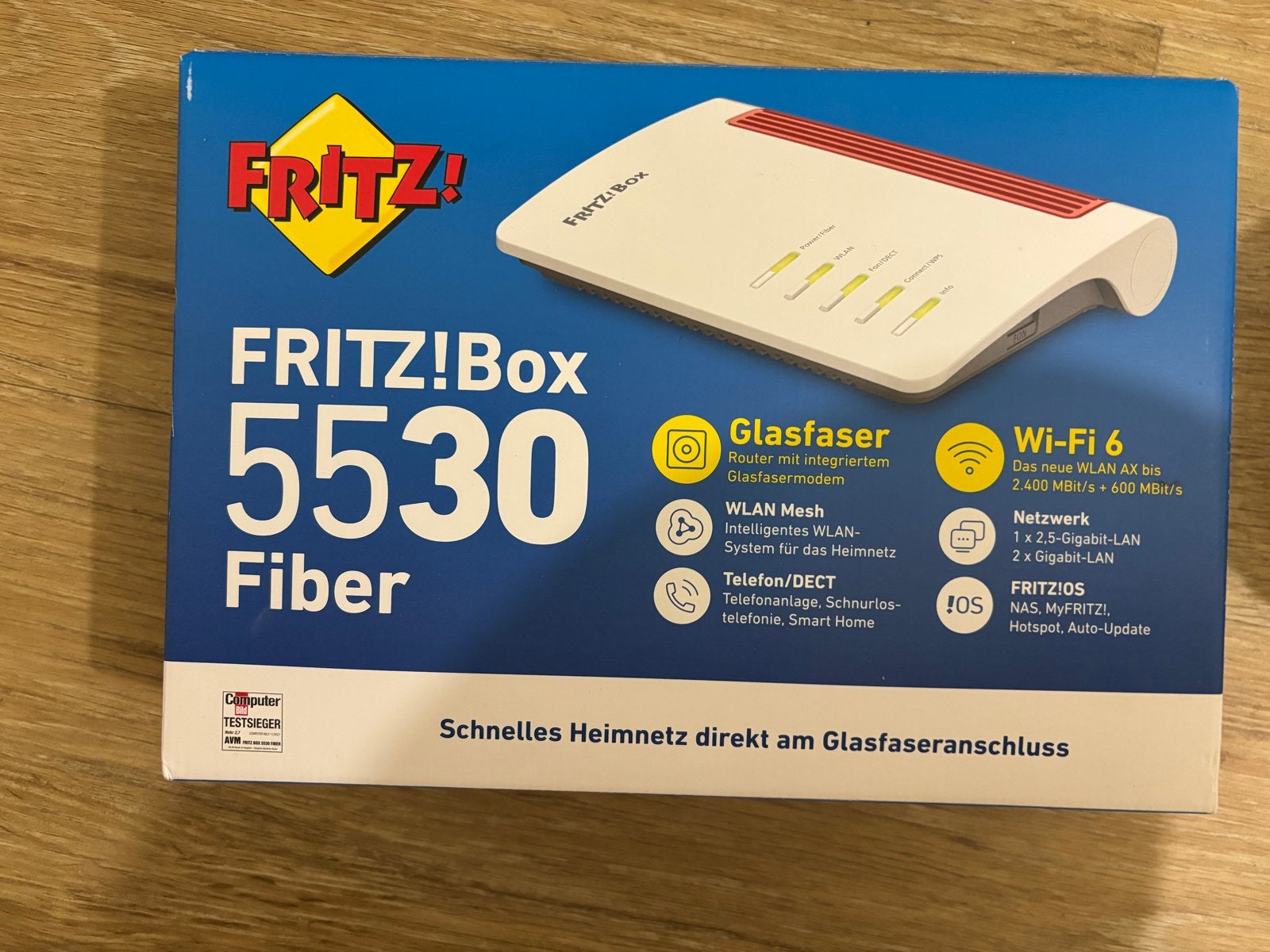 FRITZ!Box 5530 Fiber Glasvezel Router Wi-Fi 6, Ophalen, Nieuw, Router met modem