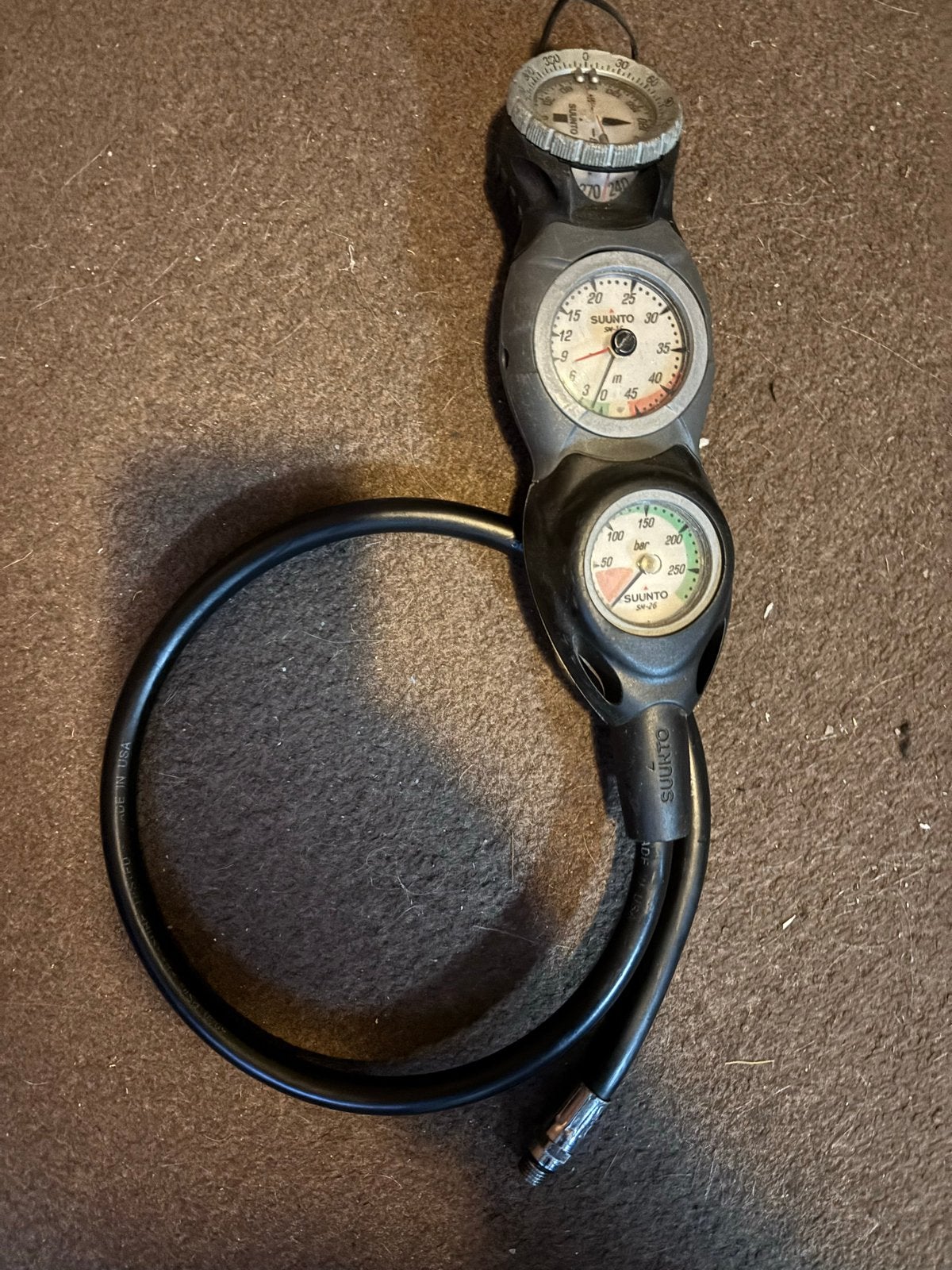 Suunto duikconsole  met kompas en manometer dieptemeter, Watersport en Boten, Ophalen of Verzenden, Gebruikt, Duikcomputer