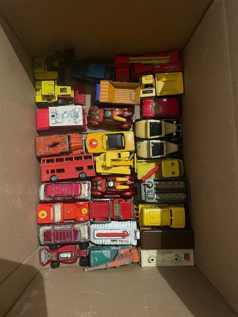 Hele doos vol Vintage Matchbox autootjes: 118 STUKS!, Ophalen of Verzenden, Gebruikt