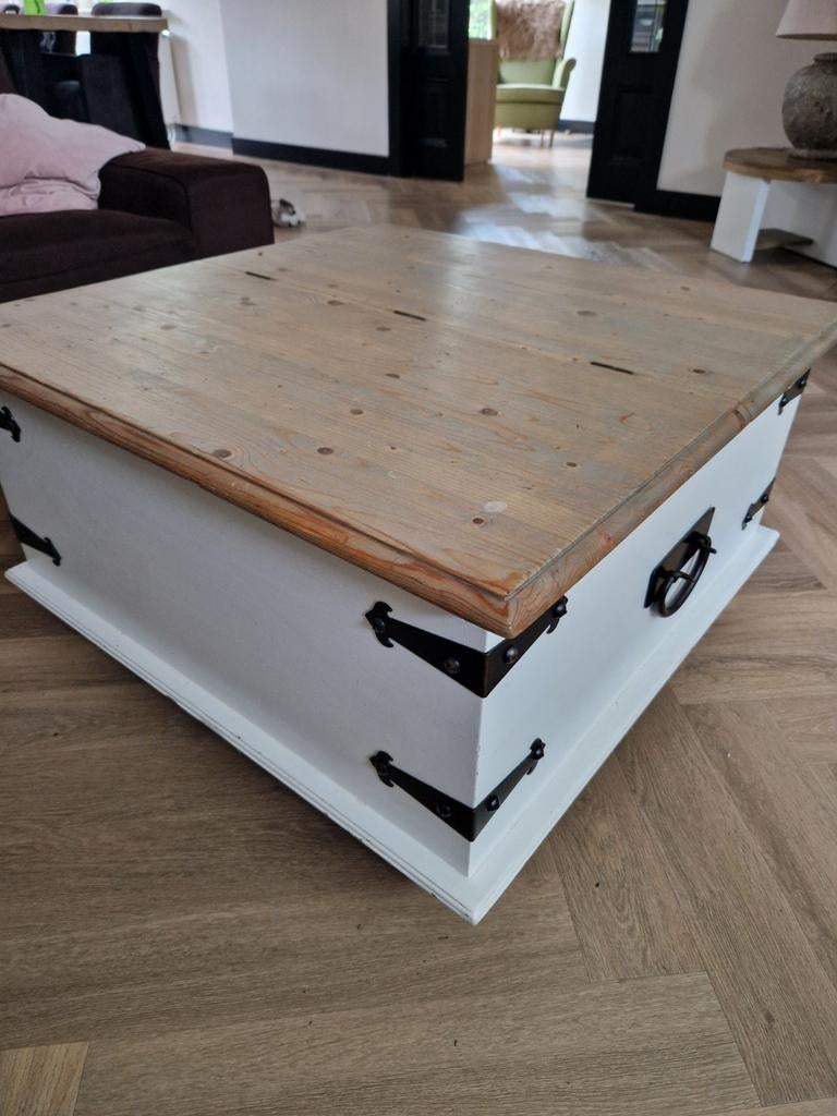 Klaptafel salontafel, Ophalen, Gebruikt, 100 tot 150 cm, 50 tot 100 cm