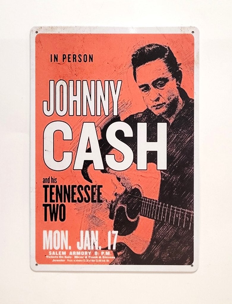 Johnny Cash Tennessee Two reclamebord van metaal wandbord, Info@deconoord.nl, Deco Noord, Nieuw, Ophalen of Verzenden