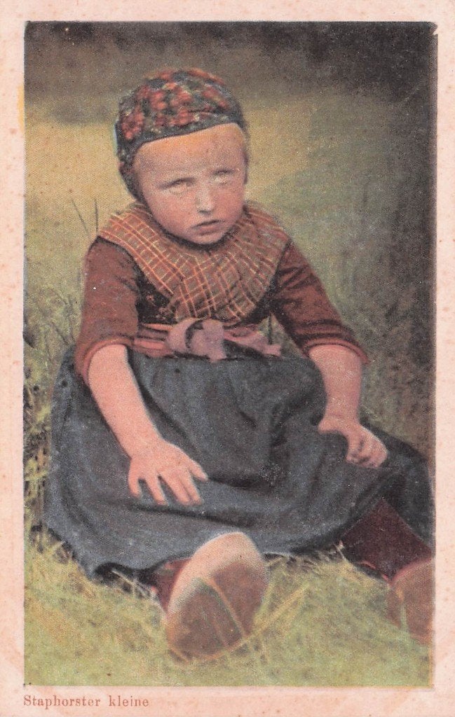 Staphorst Klederdracht- Staphorster kleine (gel. 1929), Ophalen of Verzenden, 1920 tot 1940, Gelopen, Overijssel