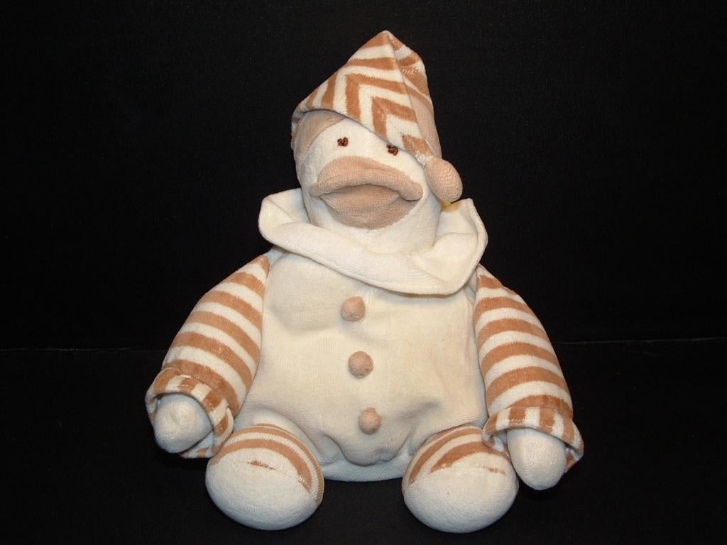 HAPPY HORSE EEND BOL VELOURS WIT/BEIGE MET BEIGE, Kinderen en Baby's, Speelgoed | Knuffels en Pluche, Ophalen of Verzenden, Nieuw