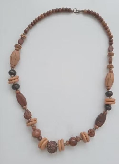 Houten kralenketting, bijzonder, nieuw, Oosterveldweg 15, 7274 DZ, Overige materialen, Bruin, Verzenden
