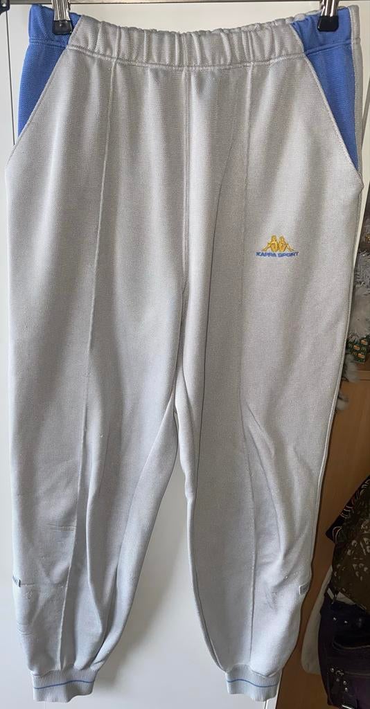 Kappa Sport broek grijs met blauw, Kleding | Dames, Sportkleding, Gedragen, Fitness of Aerobics, Maat 36 (S), Grijs, Verzenden