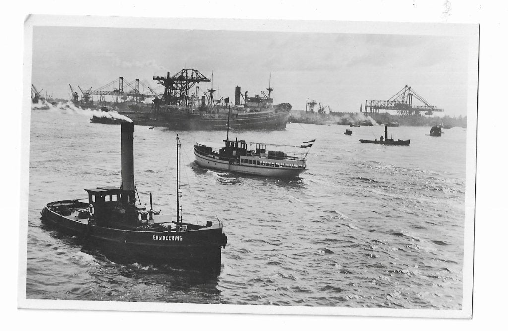 Rotterdam, Havengezicht, Ophalen of Verzenden, 1940 tot 1960, Gelopen, Zuid-Holland