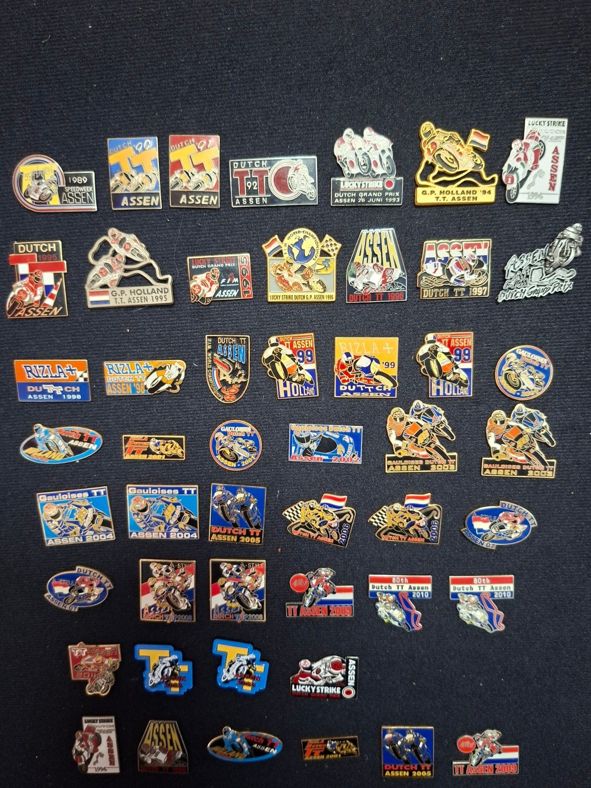 50 PINS DUTCH TT ASSEN ASSEN, Ophalen of Verzenden, Zo goed als nieuw, Sport