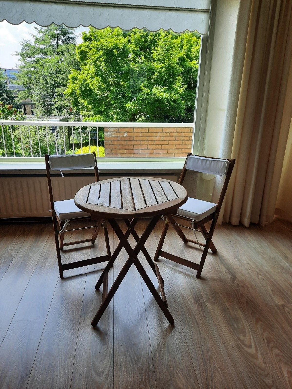 Bistro set hout nieuw!, Ophalen of Verzenden, Nieuw, Hout, 2 zitplaatsen