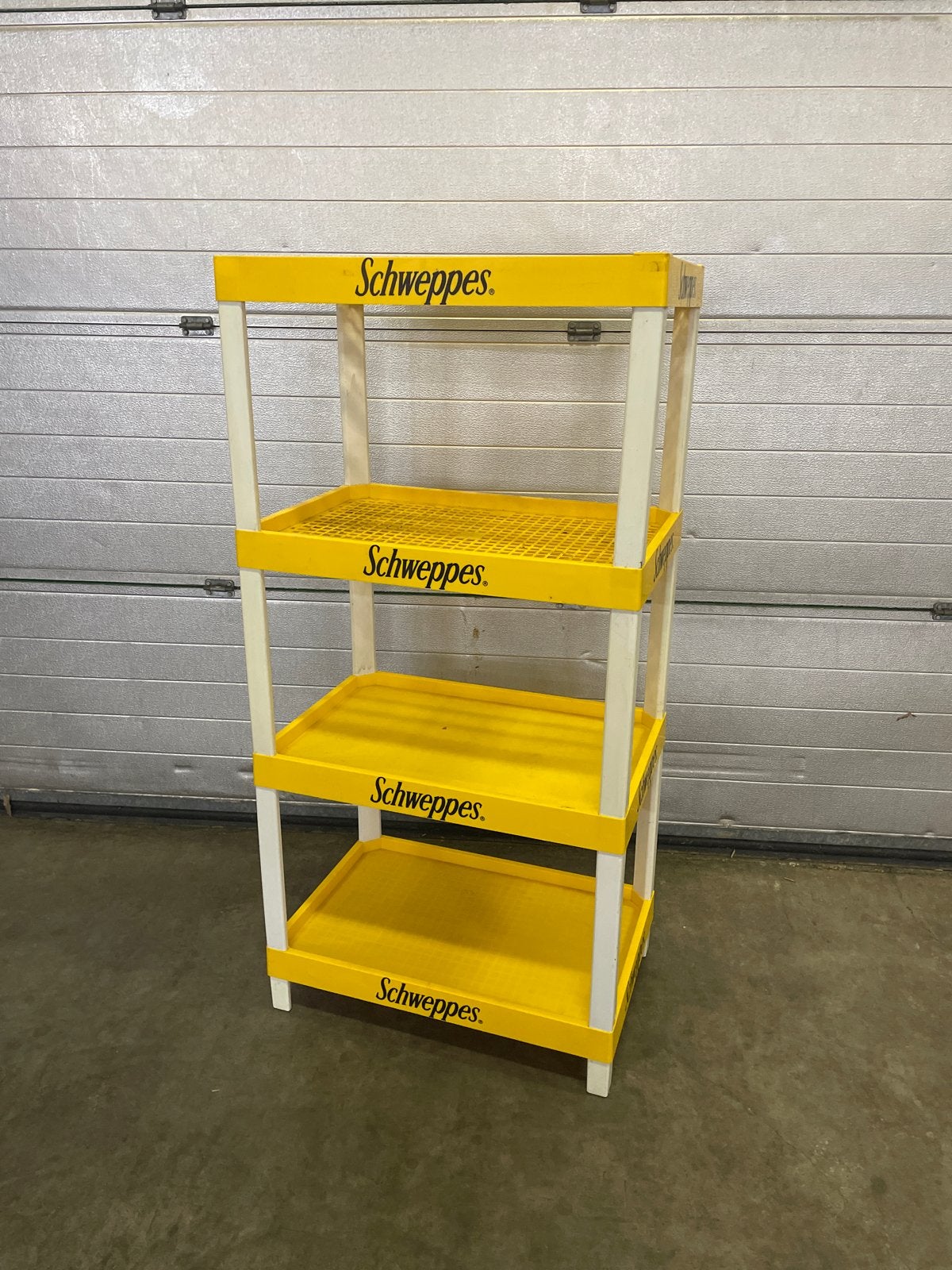 Schweppes Display Rek - 4 Laags Geel/Wit, Ophalen