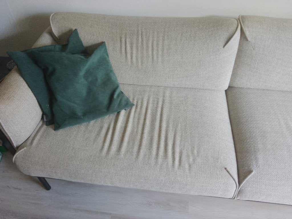 Nette bank te koop aangeboden, Ophalen, Gebruikt, Driepersoons, 75 tot 100 cm