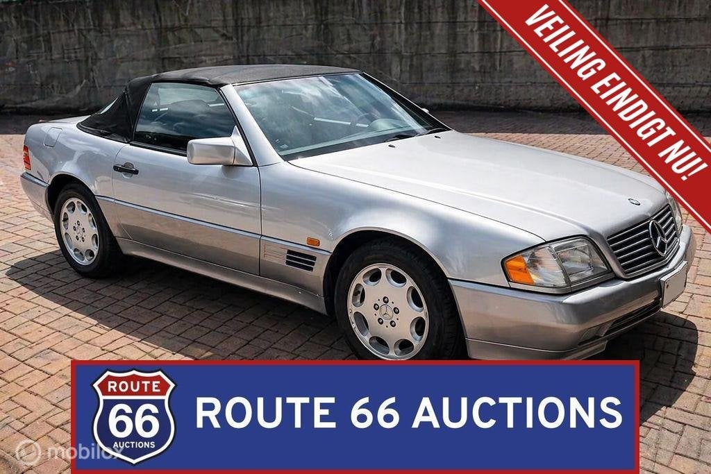 Mercedes-Benz SL 500 | 1995 | Route 66 Auctions, Auto's, Oldtimers, Overige carrosserieën, Zwart, Mercedes-Benz, Bedrijf