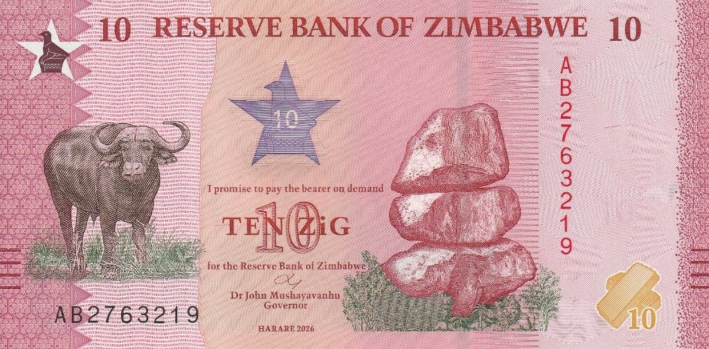 Bankbiljer ZIMBABWE, Verzenden, Zimbabwe, Los biljet