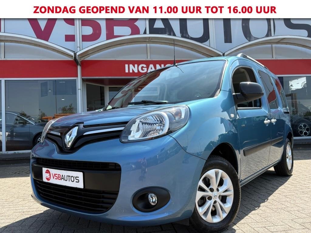 Renault KANGOO FAMILY 1.2 TCE 115PK FAMILY 5-PRS LIMITED 2x, Auto's, Gebruikt, Huisgarantie, Met garantie (alle), Blauw