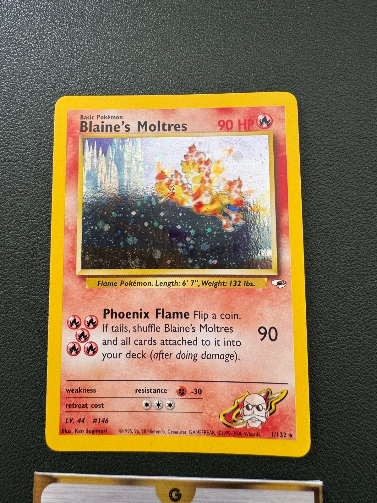 Blaine's Moltres Gym Heroes MINT, Ophalen, Nieuw, Losse kaart, Foil