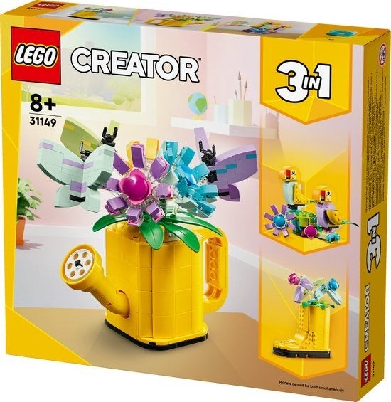 LEGO Creator 3in1 Bloemen in gieter, vogels of laars (31149), Ophalen, Lego, Zo goed als nieuw, Compleet