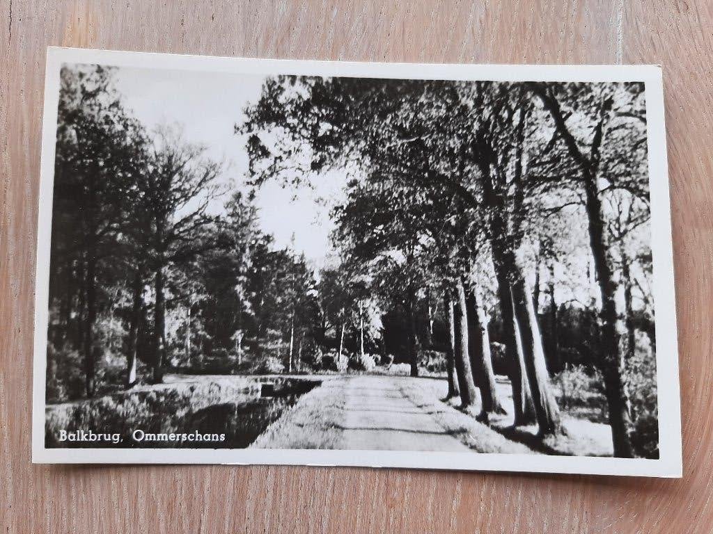 oude kaart Balkbrug, Ommerschans, 1948, Ophalen of Verzenden, 1940 tot 1960, Ongelopen, Overijssel