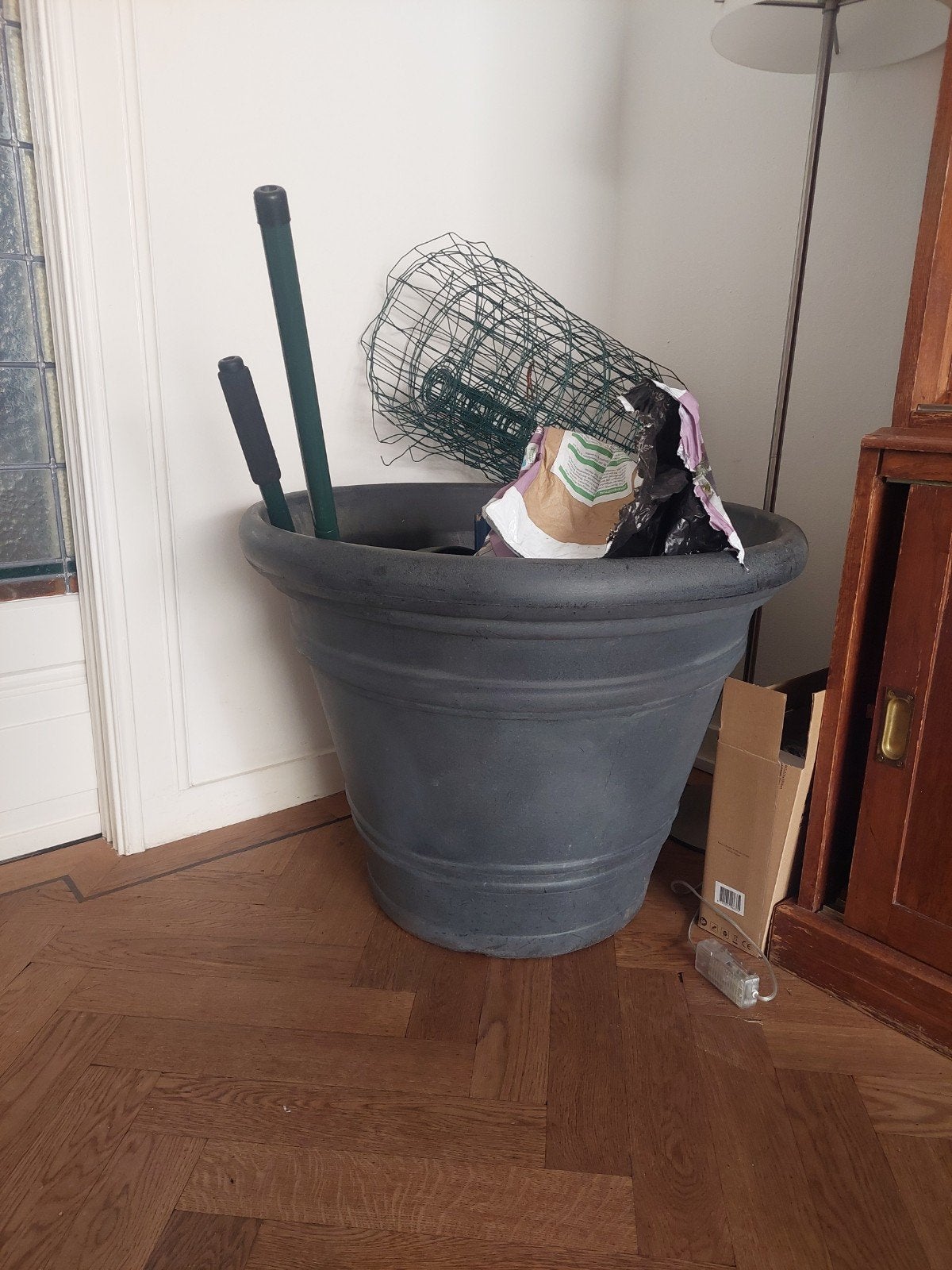 Grote XL kunstof bloempot (diameter 80cm, hoog 61 cm), Kunststof, Gebruikt, 40 cm of meer, Rond