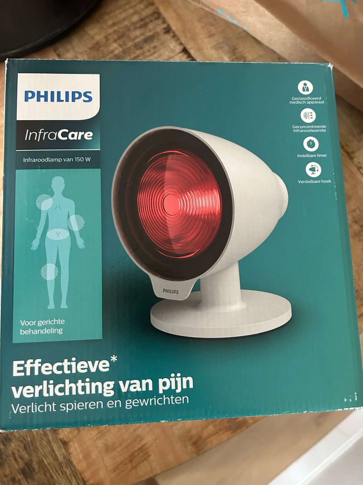 Philips InfraCare Infraroodlamp 150W - Pijnverlichting, Ophalen of Verzenden, Zo goed als nieuw, Overige typen
