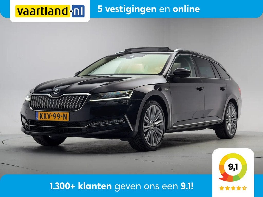 Skoda Superb COMBI 1.4 TSI PHEV Laurin&Klement Aut. [ Panora, Auto's, Automaat, Gebruikt, Adaptive Cruise Control, Zwart