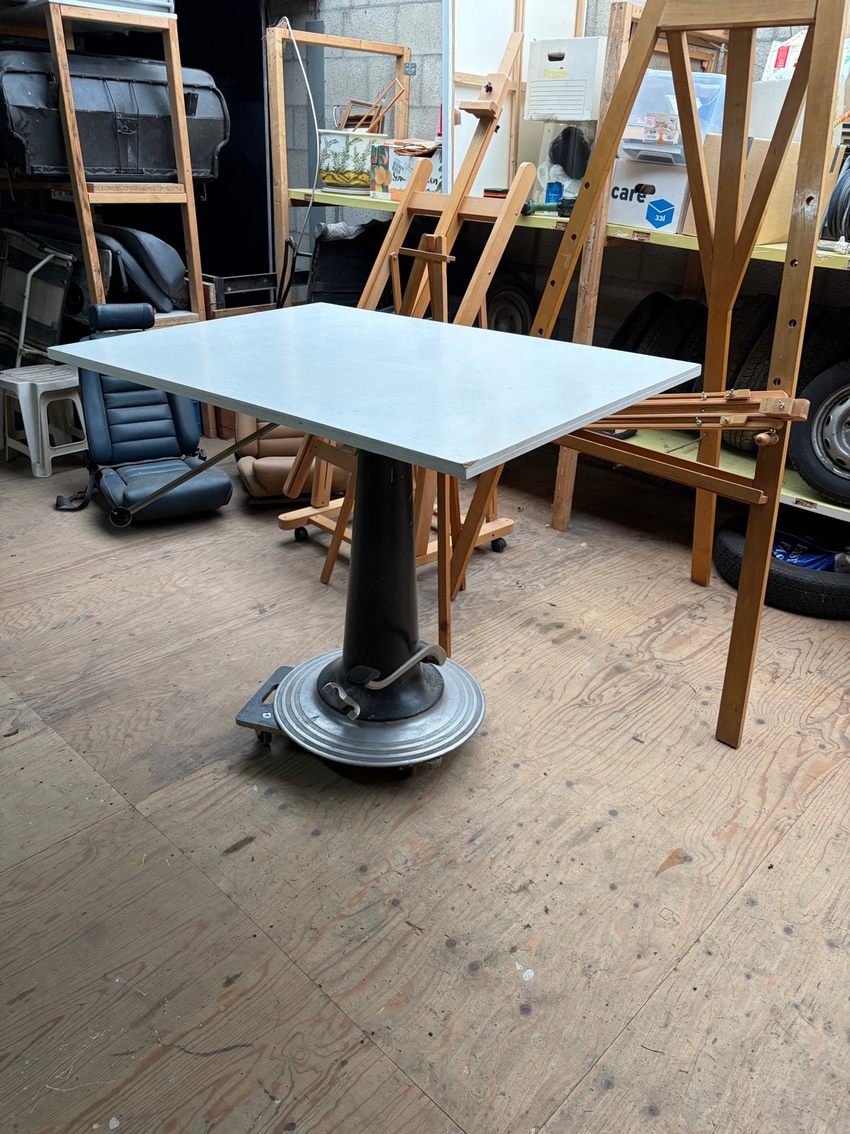 Antieke Hydraulische Tekentafel Jaren '50, Ophalen, Gebruikt, Minder dan 130 cm
