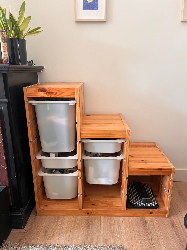 IKEA Trofast trapkast met 5 witte bakken, Huis en Inrichting, Ophalen, Gebruikt