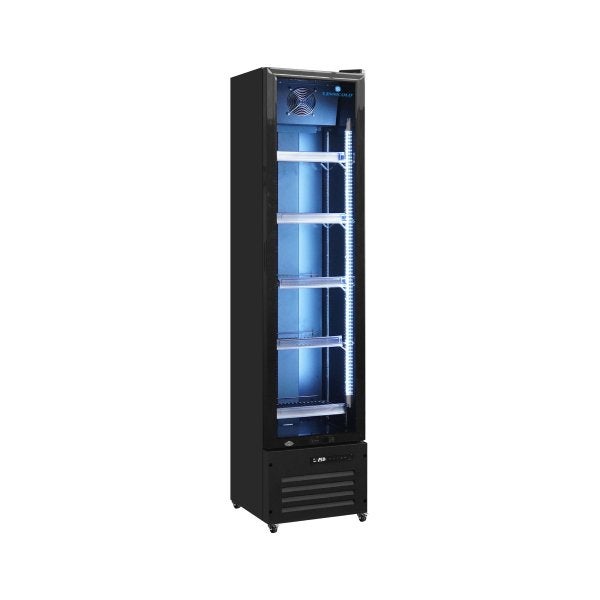 Glasdeurkoelkast 164L – Smal Model – Horeca, Ophalen of Verzenden, Nieuw in verpakking, Koelen en Vriezen