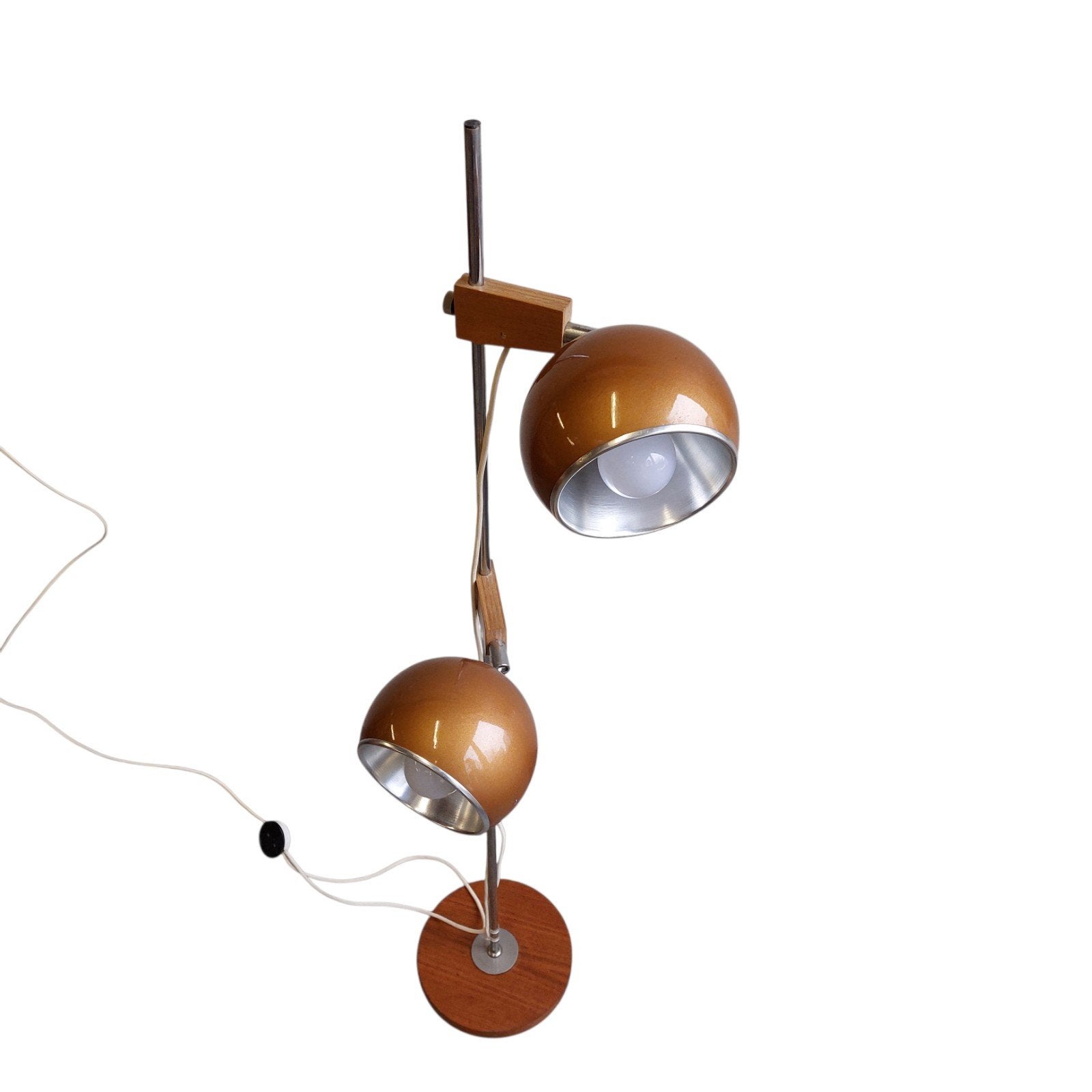 Temde Leuchten vintage vloerlamp en tafellamp (setprijs), Ophalen, Gebruikt, 100 tot 150 cm, E27 (groot)