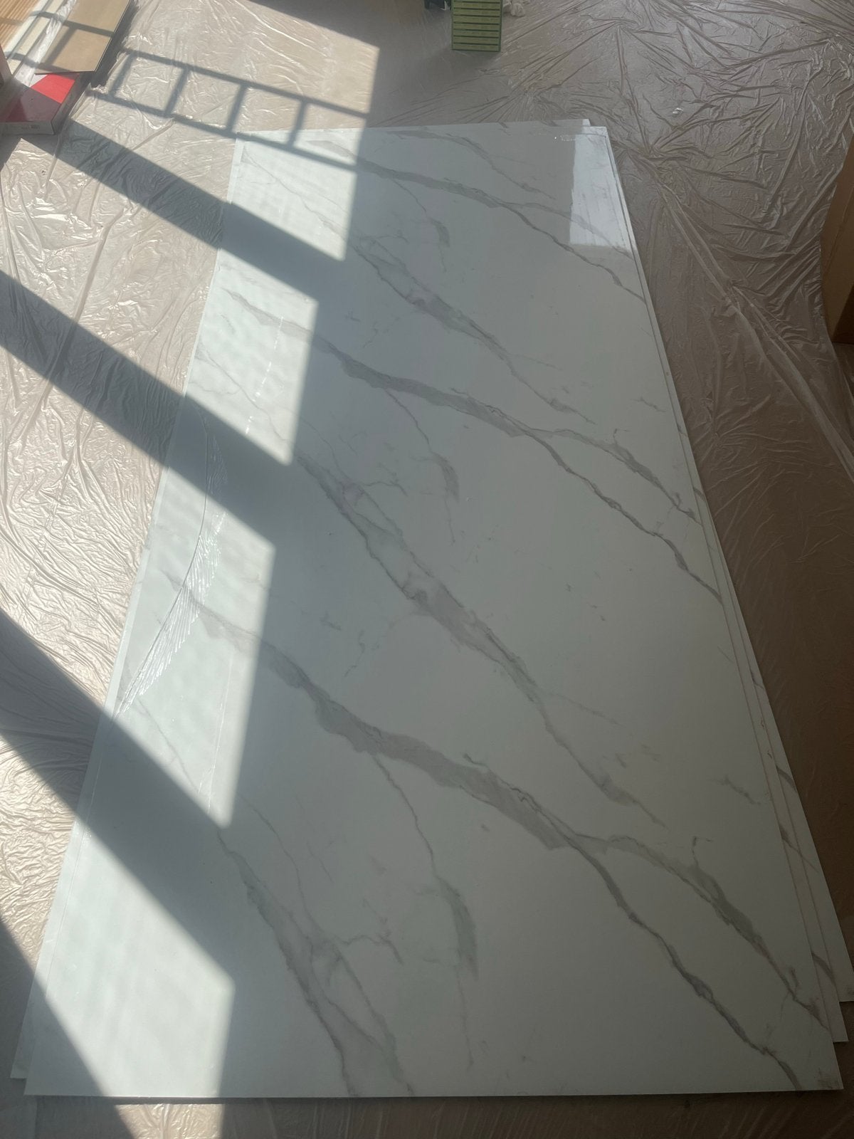 Grote pvc wand panelen waterdicht met marmerlook, Doe-het-zelf en Verbouw, Platen en Panelen, Ophalen, Nieuw