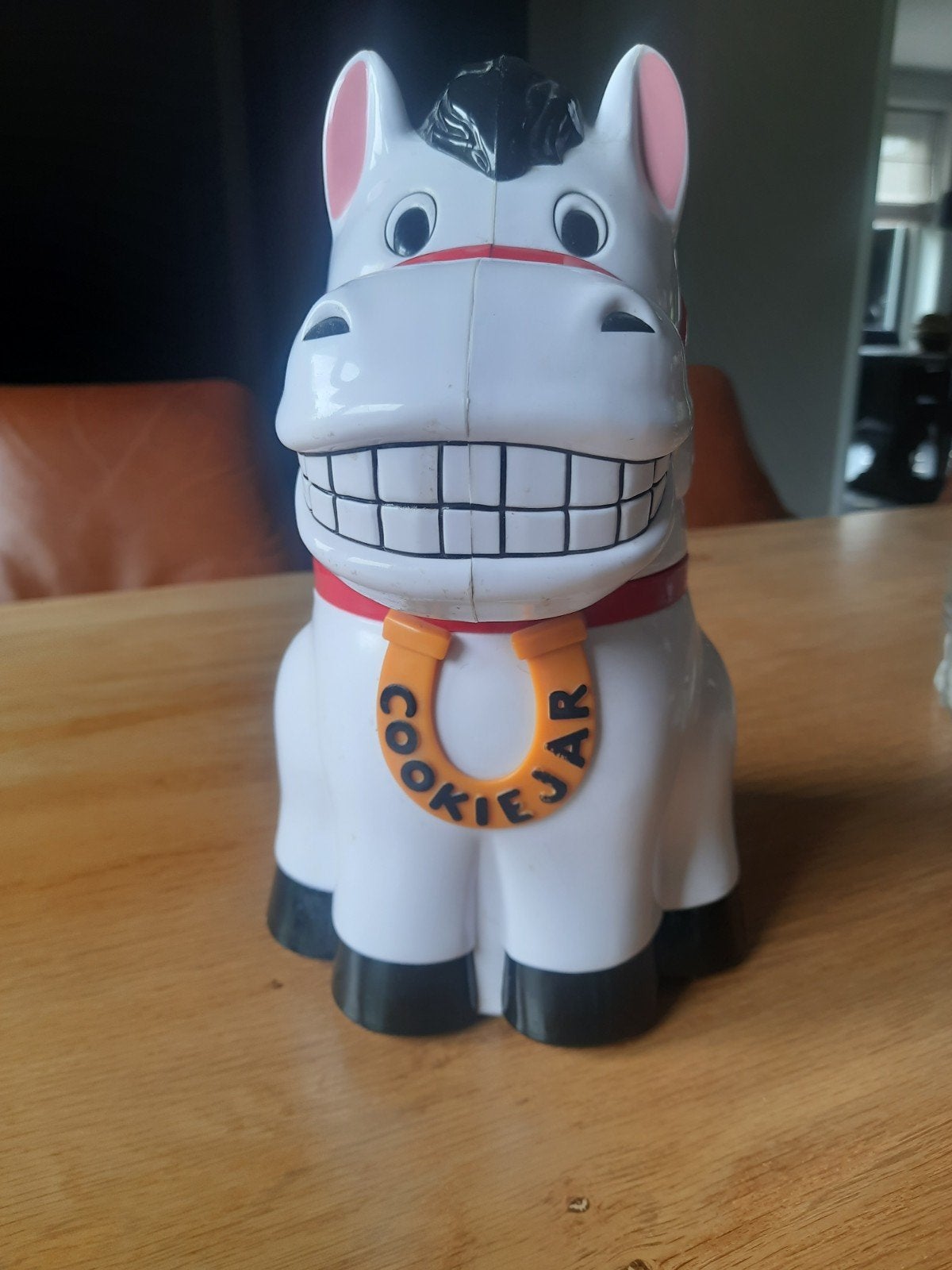 Vintage Paard Cookie Jar met geluid - Koekjespot in Paardvor, Ophalen, Vintage, Gebruikt, Kunststof