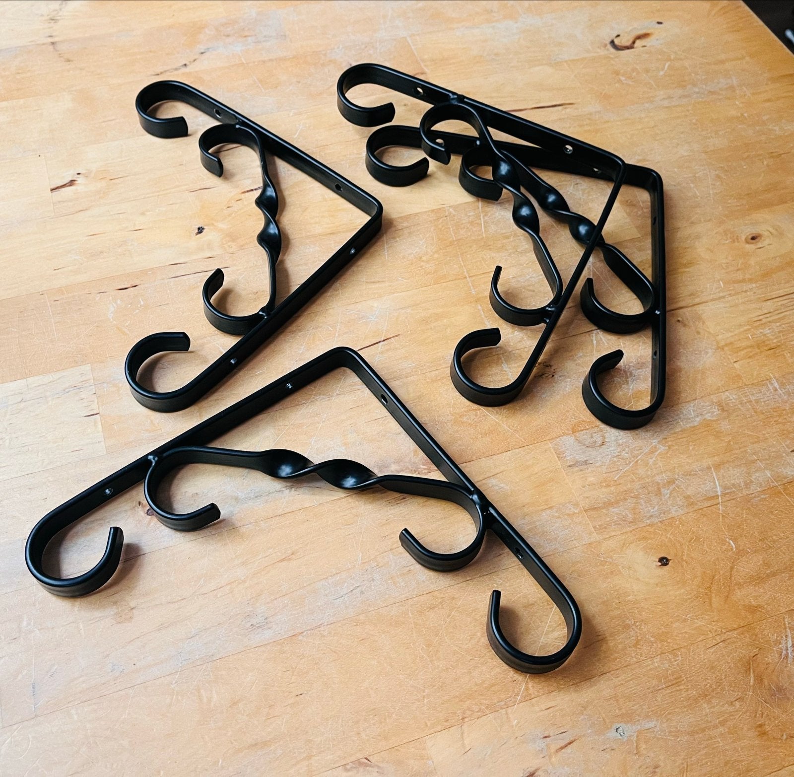 4 zwarte plankdragers 15x15cm, Ophalen, Nieuw