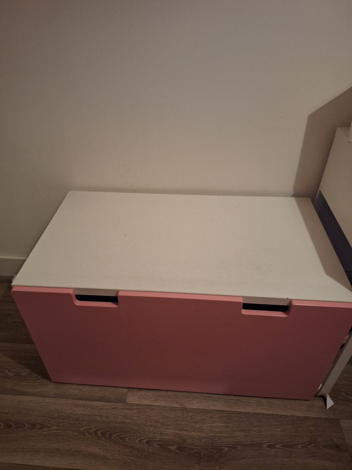 Roze met witte opbergkist / speelgoedkist Ikea, Gebruikt, 75 tot 100 cm, Minder dan 50 cm, Ophalen