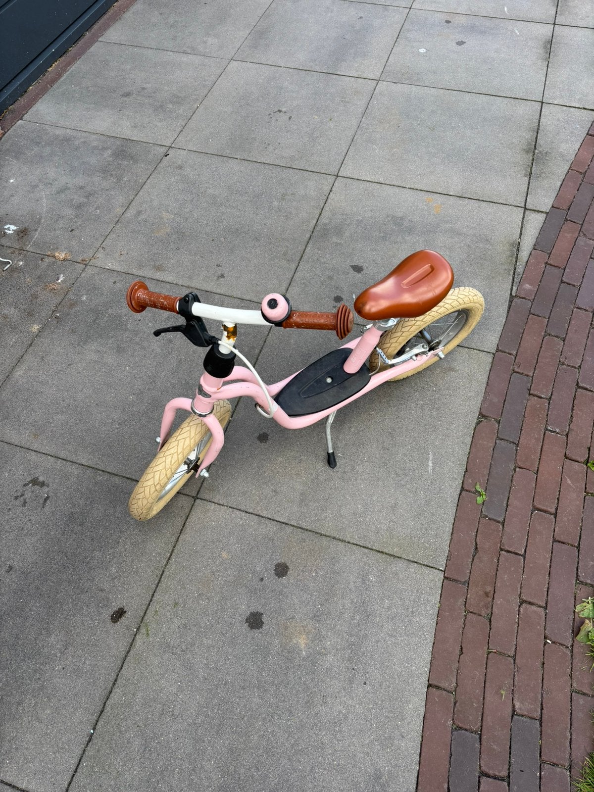 Te koop Puky loopfiets 12” met krom stuur, Ophalen, Gebruikt, Velgrem, Minder dan 16 inch