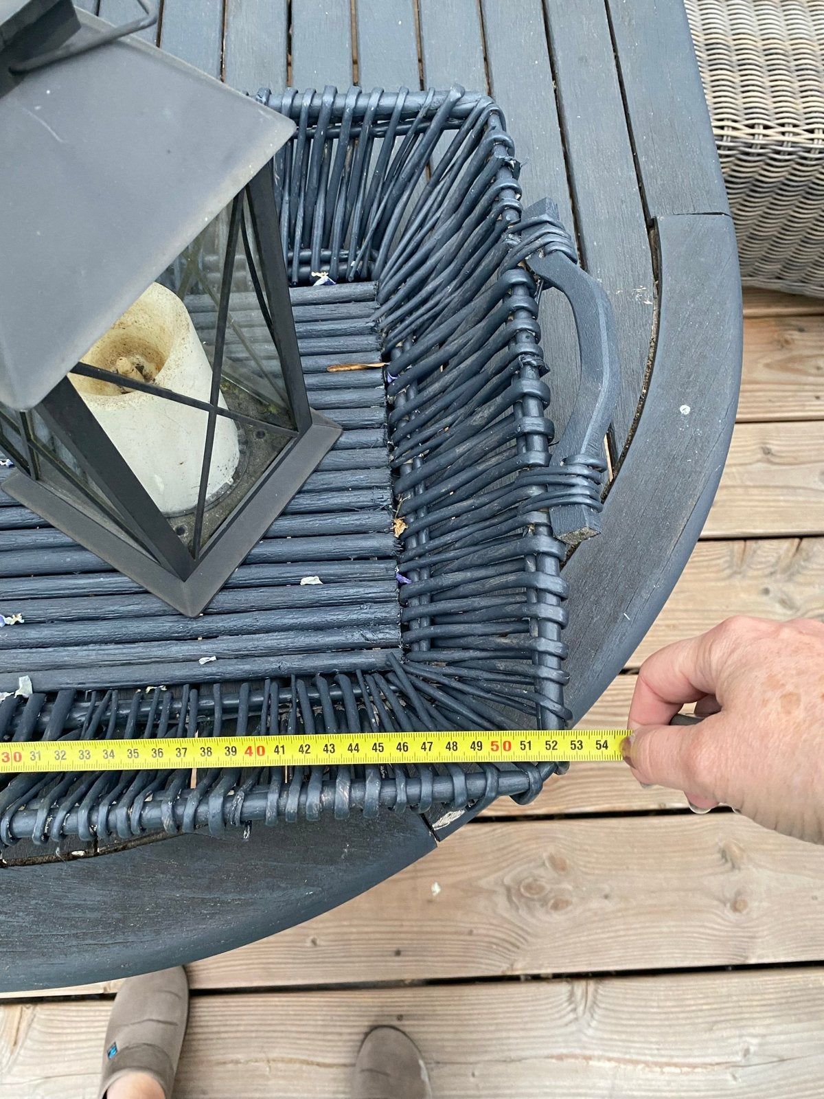 Dienblad zo goed als nieuw antraciet, Ophalen, Natuurlijk materiaal, Zo goed als nieuw, Dienblad