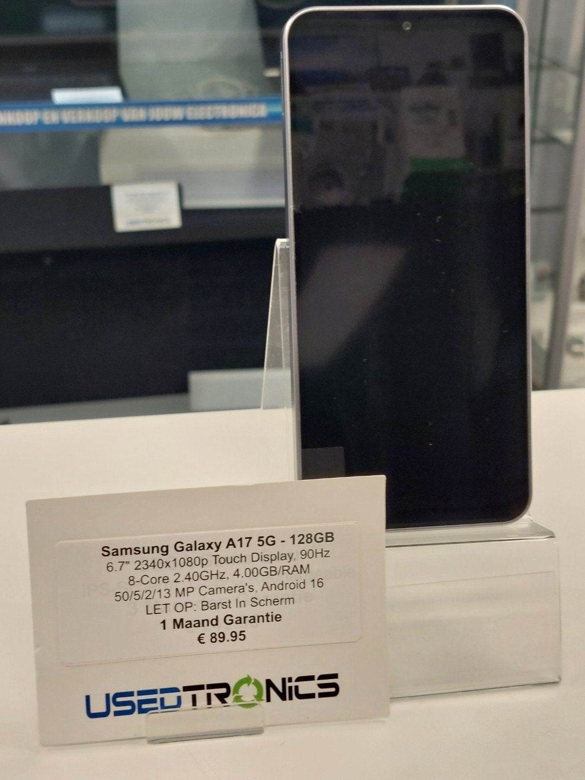 Samsung Galaxy A17 5G - 128GB (Barst in scherm), Gebruikt, Touchscreen, Ophalen of Verzenden, Zonder simlock
