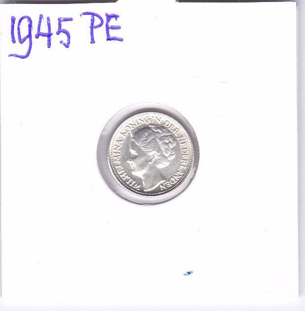 Schitterende zeldzame 10 cent 1945 PE UNC 1395 euro, Zilver, Ophalen of Verzenden, 10 cent, Koningin Wilhelmina
