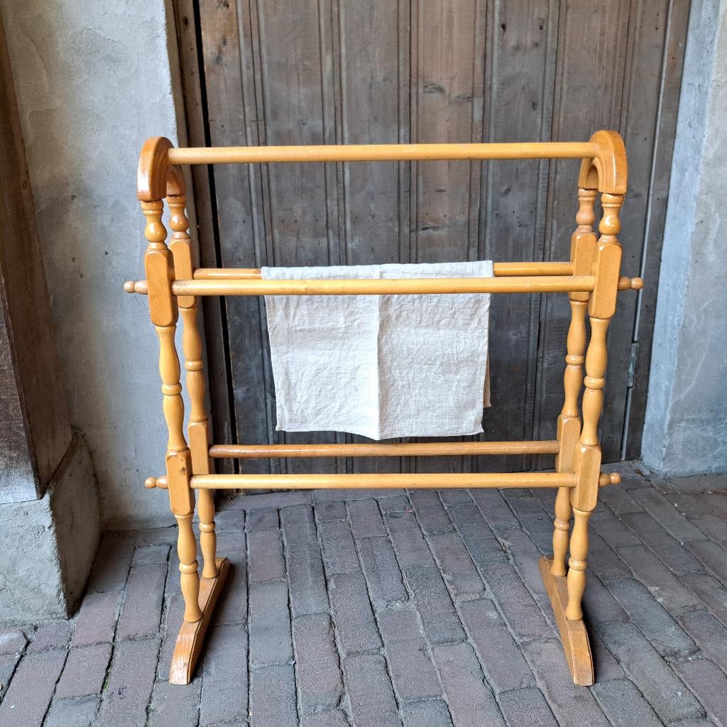 Oud brocante houten handdoekrek droogrek *Etage3*, Huis en Inrichting, Gebruikt, ., Ophalen of Verzenden, .