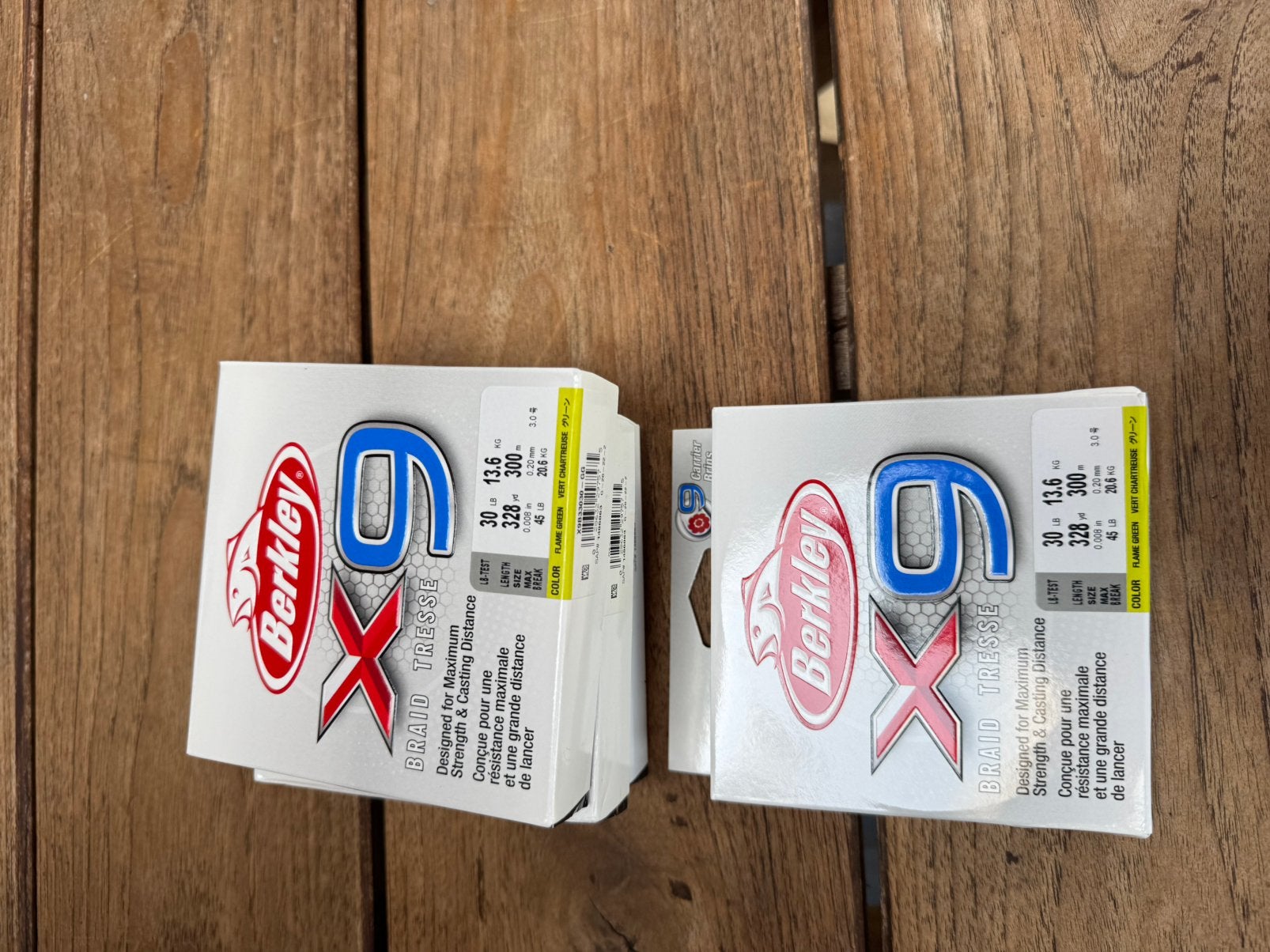 300m rollen berkley x9 braid 20/00 met 20,6 kilo , fluo geel, Watersport en Boten, Ophalen of Verzenden, Nieuw, Vislijn