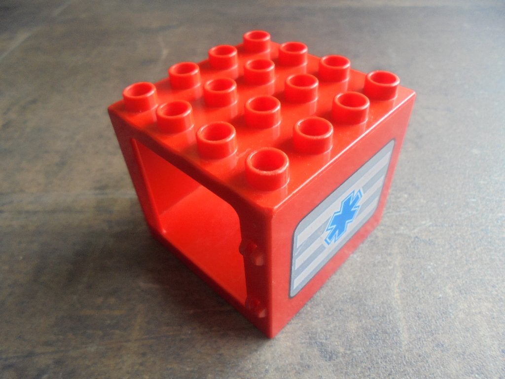 Lego Duplo D/W Frame 4x4x3 Thick Top with EMT (zie foto's) 2, Ophalen of Verzenden, Gebruikt, Losse stenen, Duplo