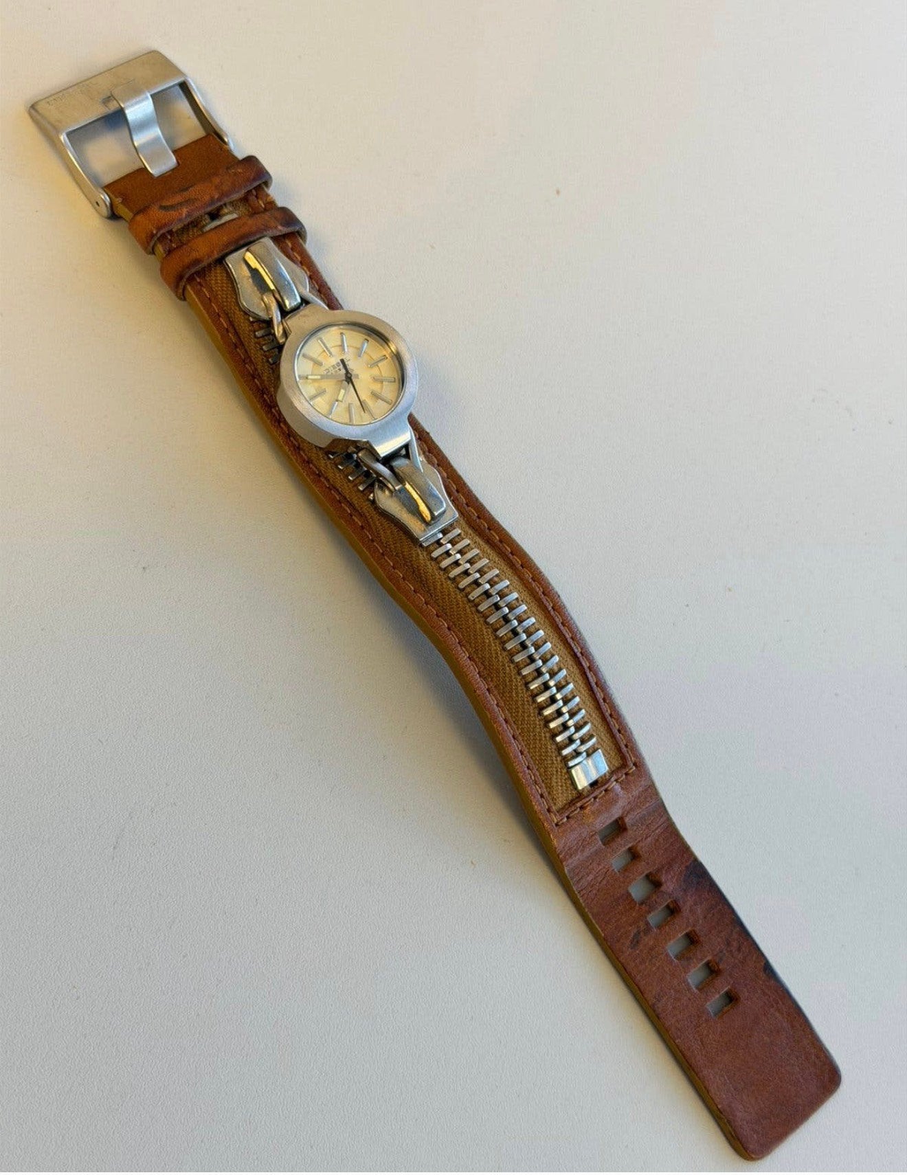 Diesel DZ5047 Zip Zipper watch Horloge Y2K Vintage Origineel, Antiek en Kunst, Ophalen of Verzenden