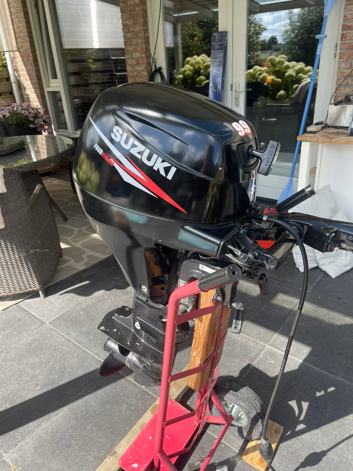 Suzuki 9.9pk 4takt kortstaart, Ophalen, 5 tot 10 pk, Zo goed als nieuw, Buitenboordmotor
